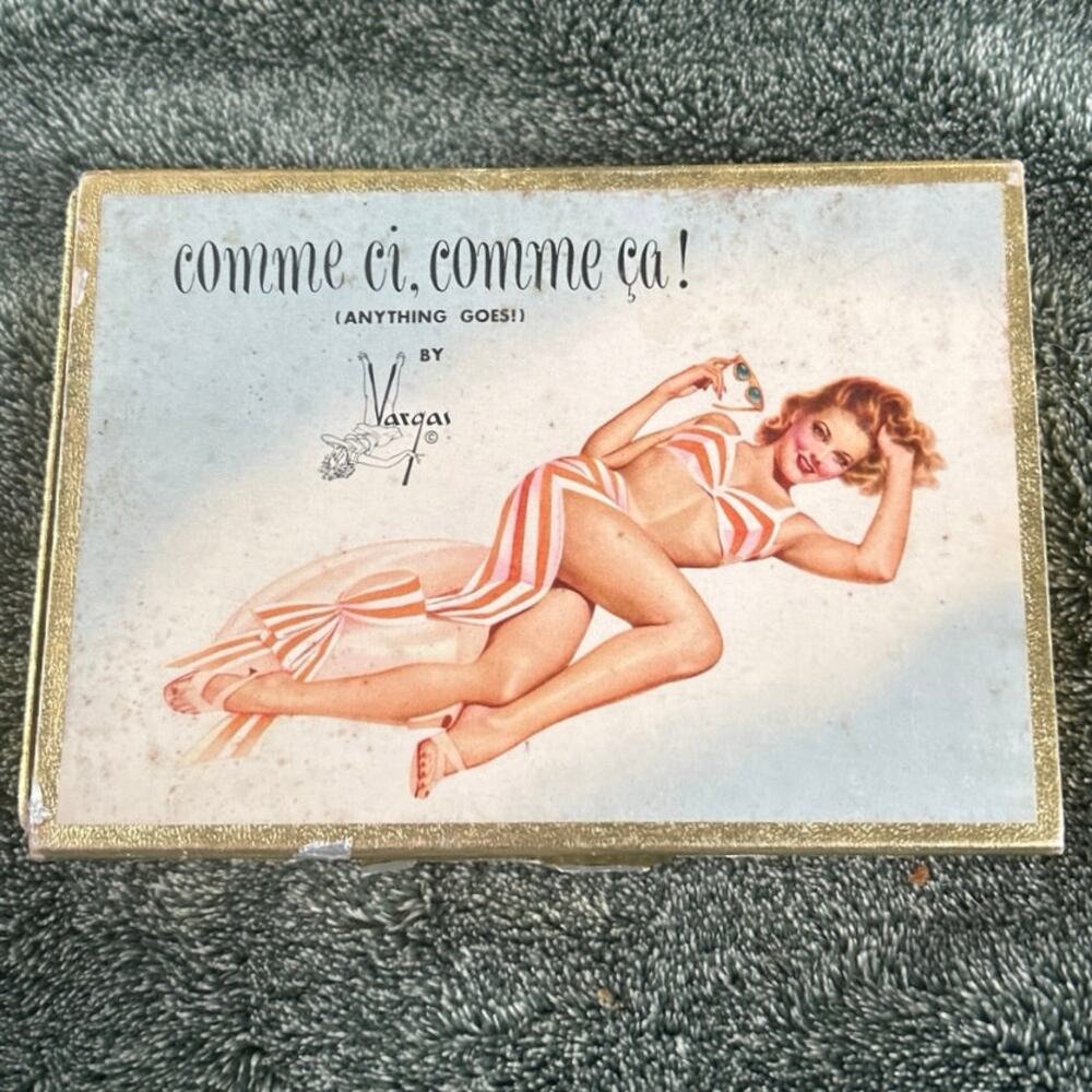 MCM PinUp Vargas Playing Cards Double Deck Comme Ci, Comme Ca Complete